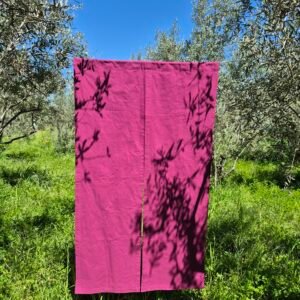 Japanese Noren Curtain, Fuchsia Heavy Cotton Doorway Curtain, Privacy Room Divider, Traditional Door Panel