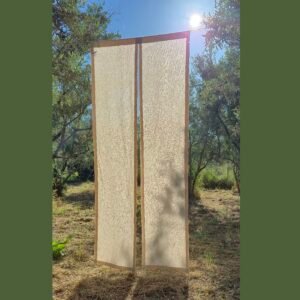 Beige Linen Noren Curtain – Minimalist Japanese Door Curtain